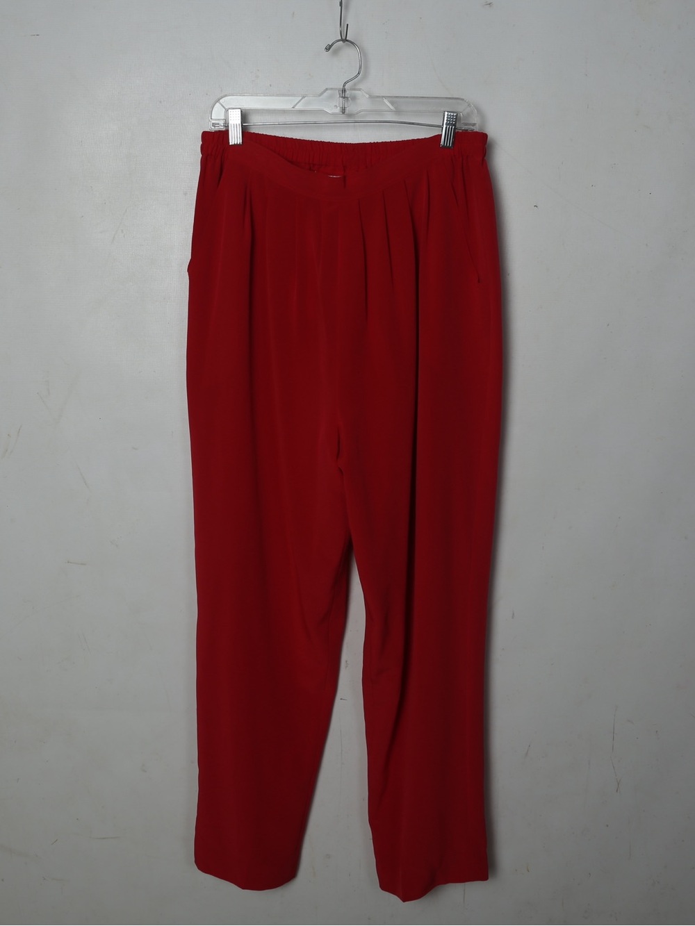 Women's Wide Leg Red Pants - Contemporary Everyday
